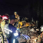 Lokasi kejadian kemalangan treler terbabas di KM 42.1 Lebuhraya Karak.